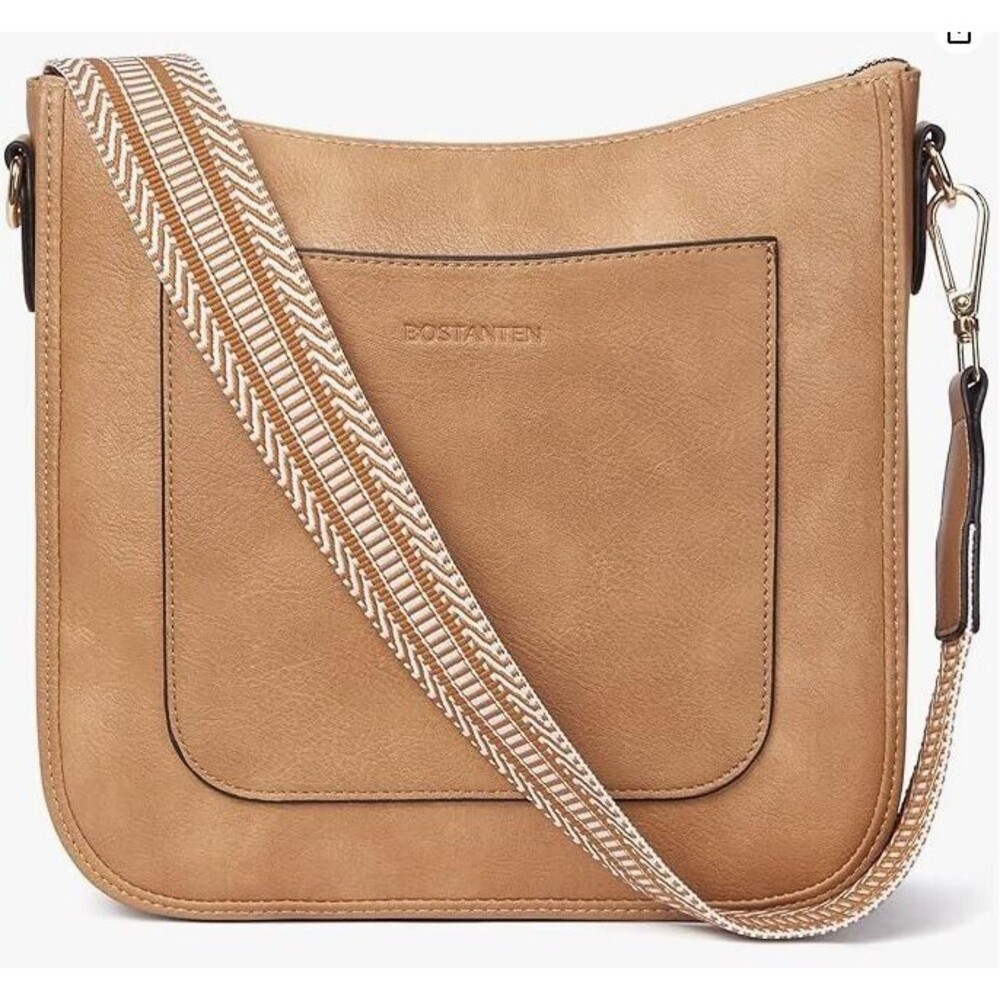 Bostanten Crossbody Detachable Adjustable Strap Vegan Leather Purse Hobo Boho